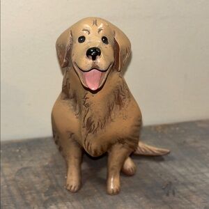 Lynda Pleet Vintage Golden Retriever Figurine signed